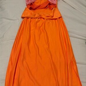 Elegant Orange and Pink Women's Dress